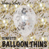 BalloonTHIN Star 1" Gold & Silver filled Balloon Header