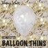 BalloonTHIN Star 1" Gold & White filled Balloon Header