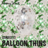 BalloonTHIN Star 1" Green & Silver filled Balloon Header