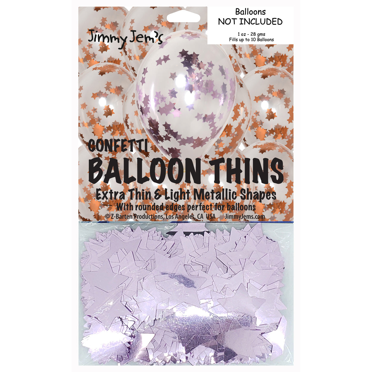 BalloonTHIN Star 1" Orange & Pink Pouch