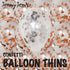 BalloonTHIN Star 1" Orange & Silver filled Balloon Header