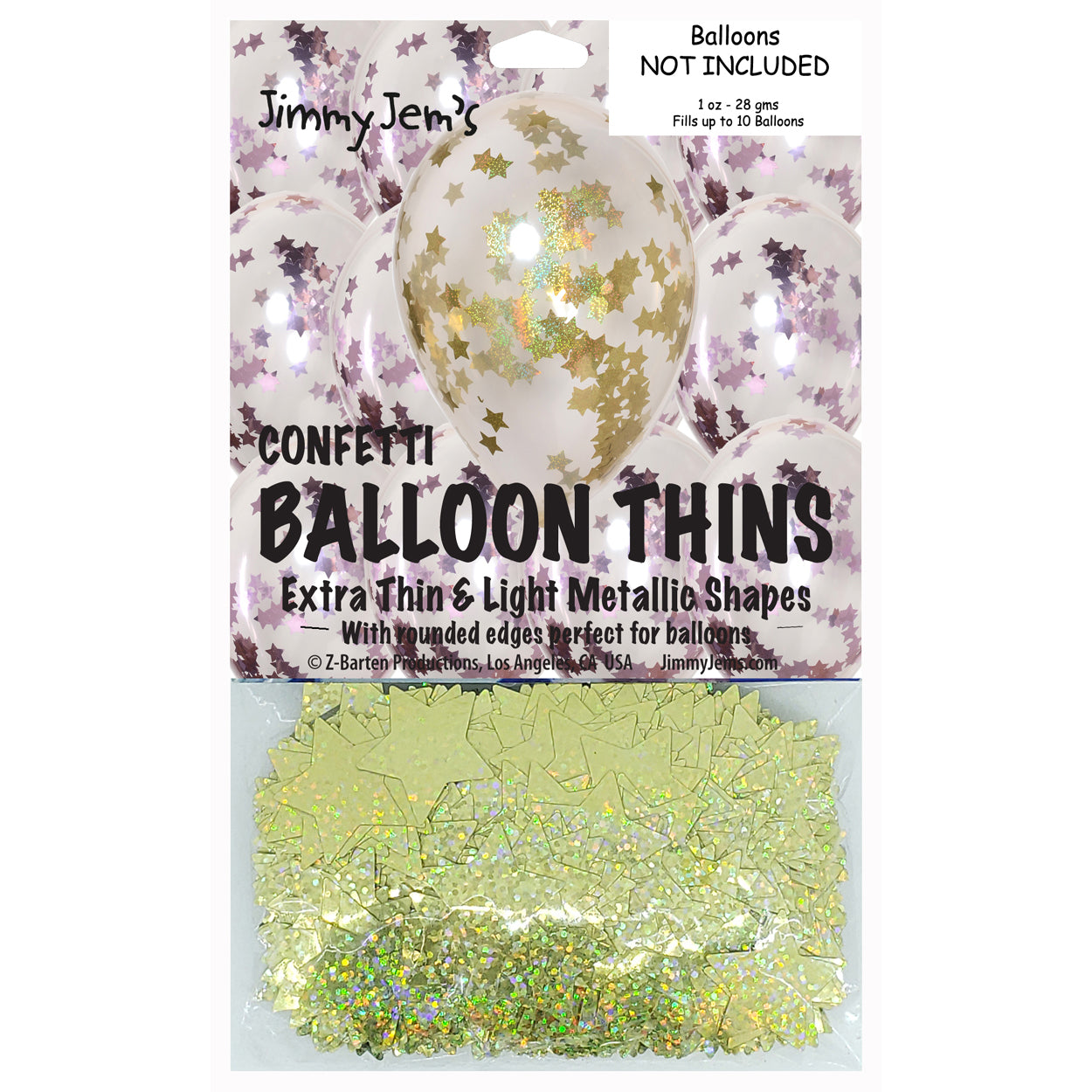 BalloonTHIN Star 1" Pink & Gold Prisma Pouch