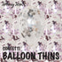 BalloonTHIN Star 1" Pink & Silver filled Balloon Header