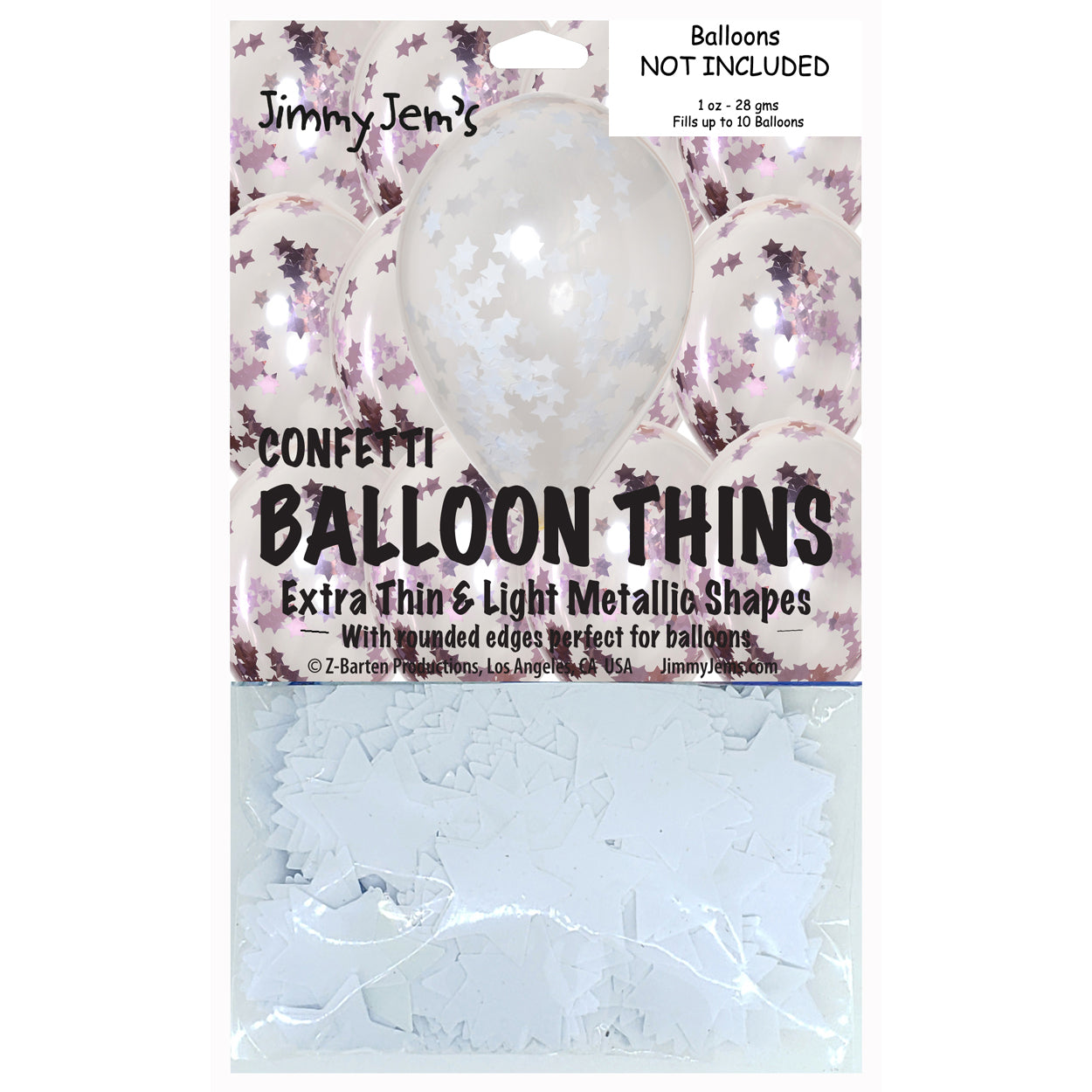 BalloonTHIN Star 1" Pink & White Pouch