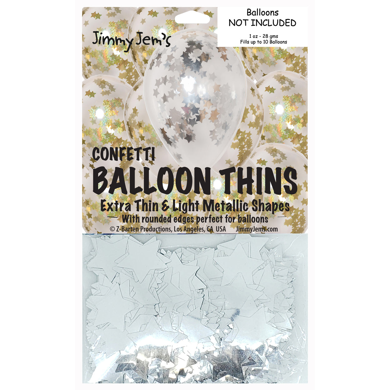 BalloonTHIN Star 1" Prisma Gold & Silver Pouch