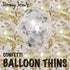 BalloonTHIN Star 1" Prisma Gold & Silver Prisma filled Balloon Header