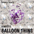 BalloonTHIN Star 1" Silver Prisma & Purple filled Balloon Header