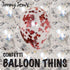 BalloonTHIN Star 1" Silver Prisma & Red filled Balloon Header