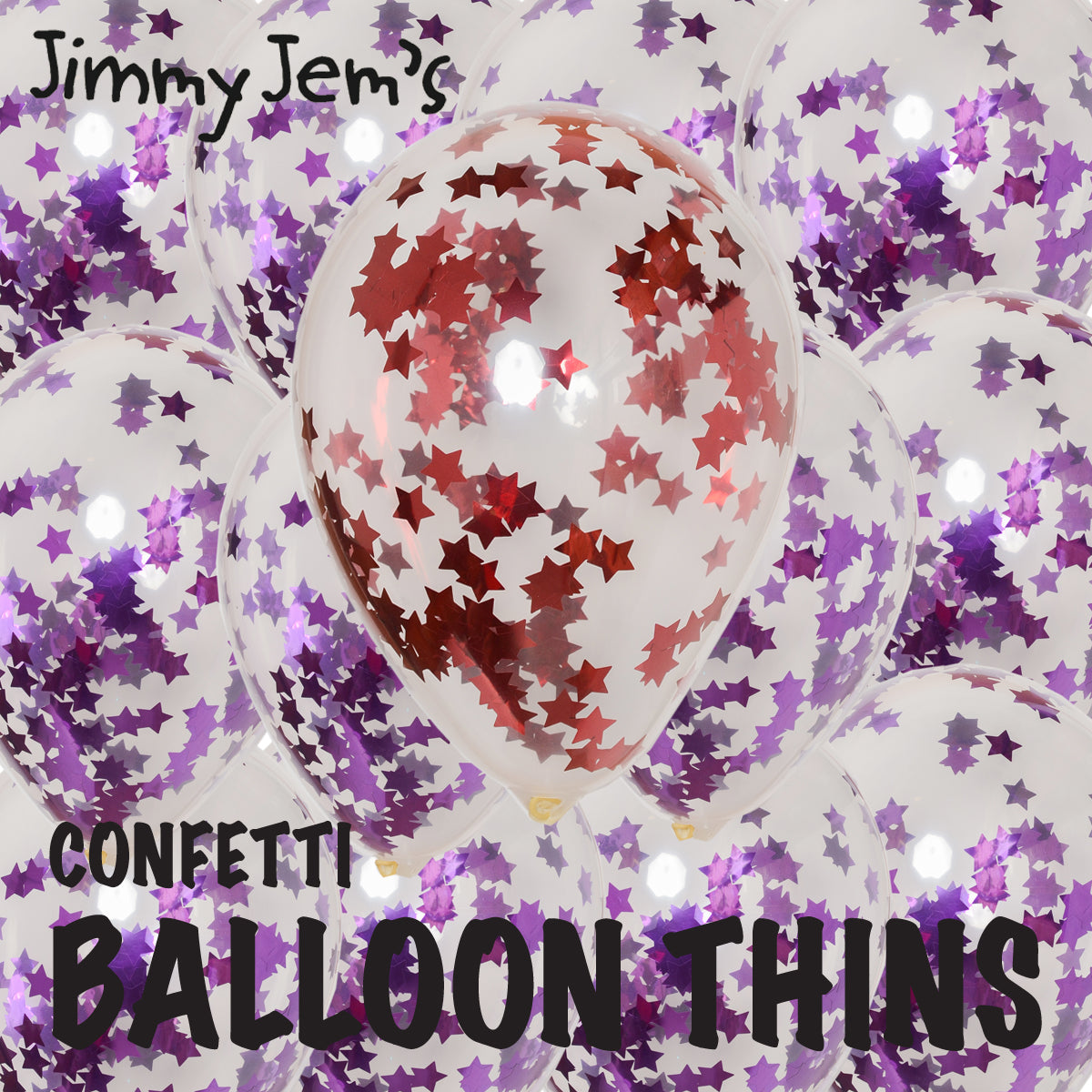 BalloonTHIN Stars 1" in Purple & Red - Balloon Combo Kits