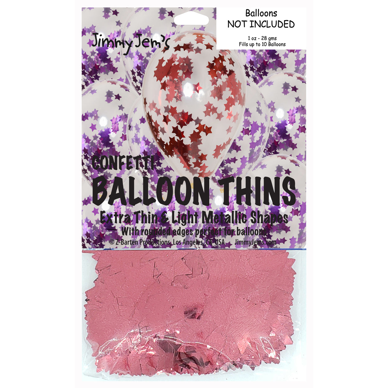 BalloonTHIN Star 1" Purple & Red Pouch