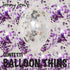 BalloonTHIN Stars 1" in Purple & Silver - Balloon Combo Kits