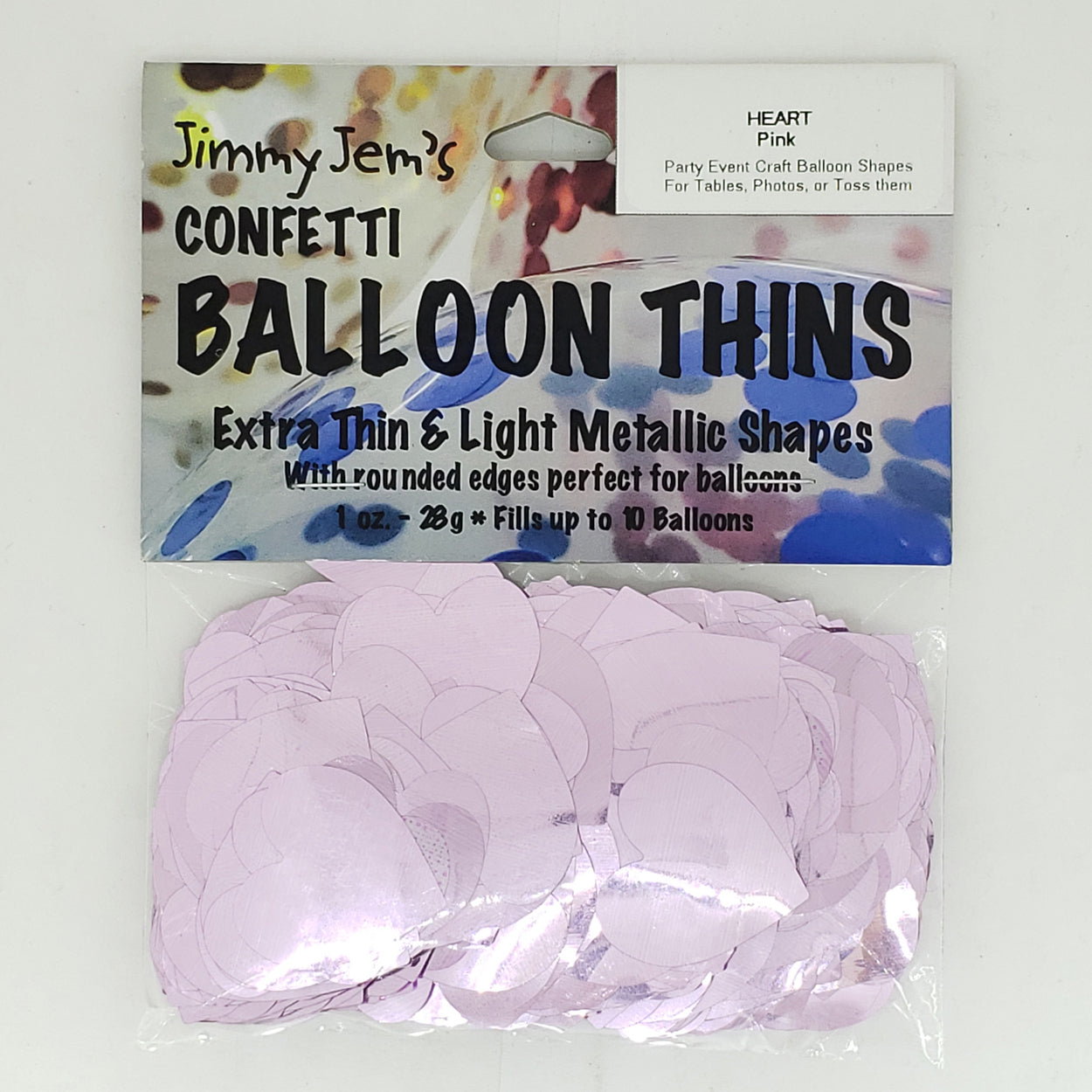 BalloonTHIN - Hearts 1" in 14 Metallic Film Colors