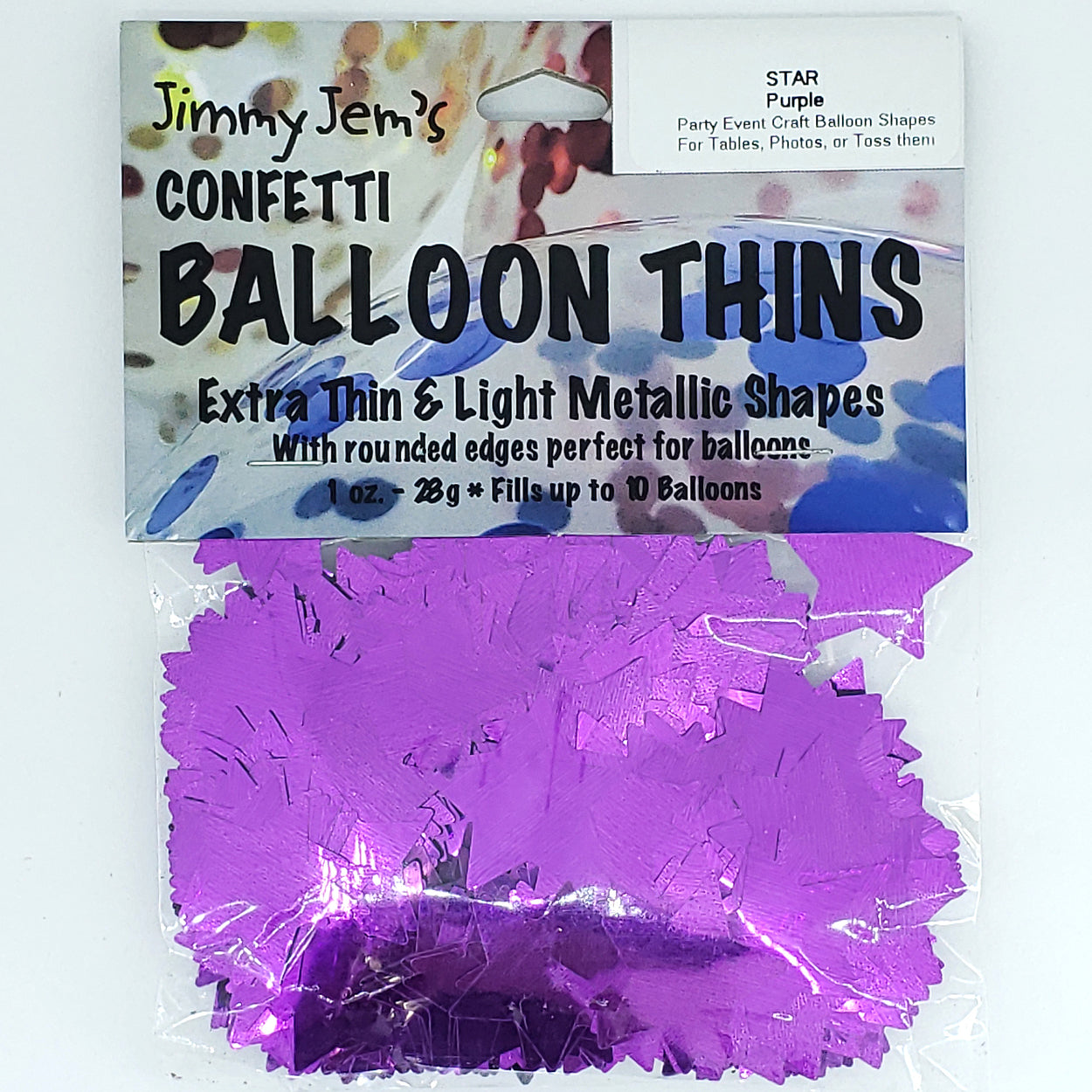 BalloonTHIN - Stars 1" in 14 Metallic Film Colors