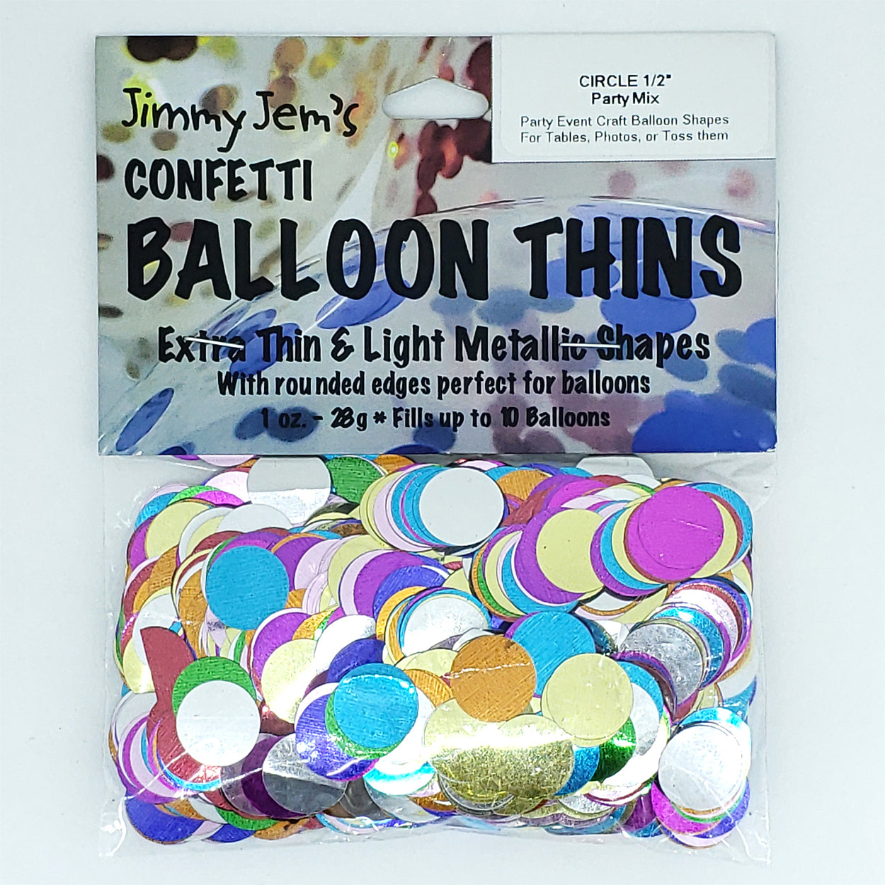 BalloonTHIN - Circles 1/2" in 14 Metallic Film Colors