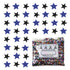 Confetti Star 1/4" Black, Blue Royal