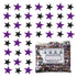 Confetti Star 1/4" Black, Purple