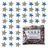 Confetti Star 1/4" Blue Sky, Silver