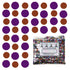 Confetti Circle 1/4" Orange, Purple