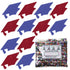 Confetti Grad Cap Blue Royal, Red