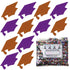 Confetti Grad Cap Orange, Purple