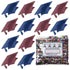 Confetti Grad Cap Blue Navy, Burgundy