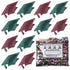 Confetti Grad Cap Burgundy, Green Hunter