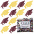 Confetti Grad Cap Burgundy, Yellow