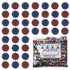 Confetti Circle 1/4" Blue Navy, Burgundy