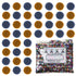 Confetti Circle 1/4" Blue Navy, Orange