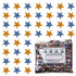 Confetti Star 1/4" Blue Navy, Orange