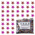 Confetti Star 1/4" Burgundy, Fuchsia