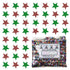 Confetti Star 1/4" Burgundy, Green