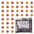 Confetti Star 1/4" Burgundy, Orange