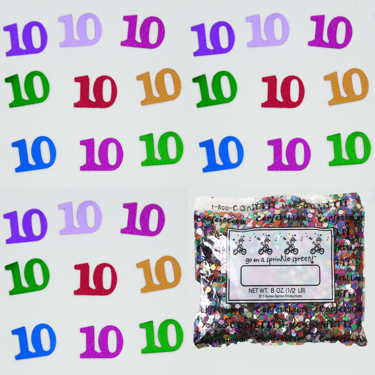 Confetti Number 10 MultiColors