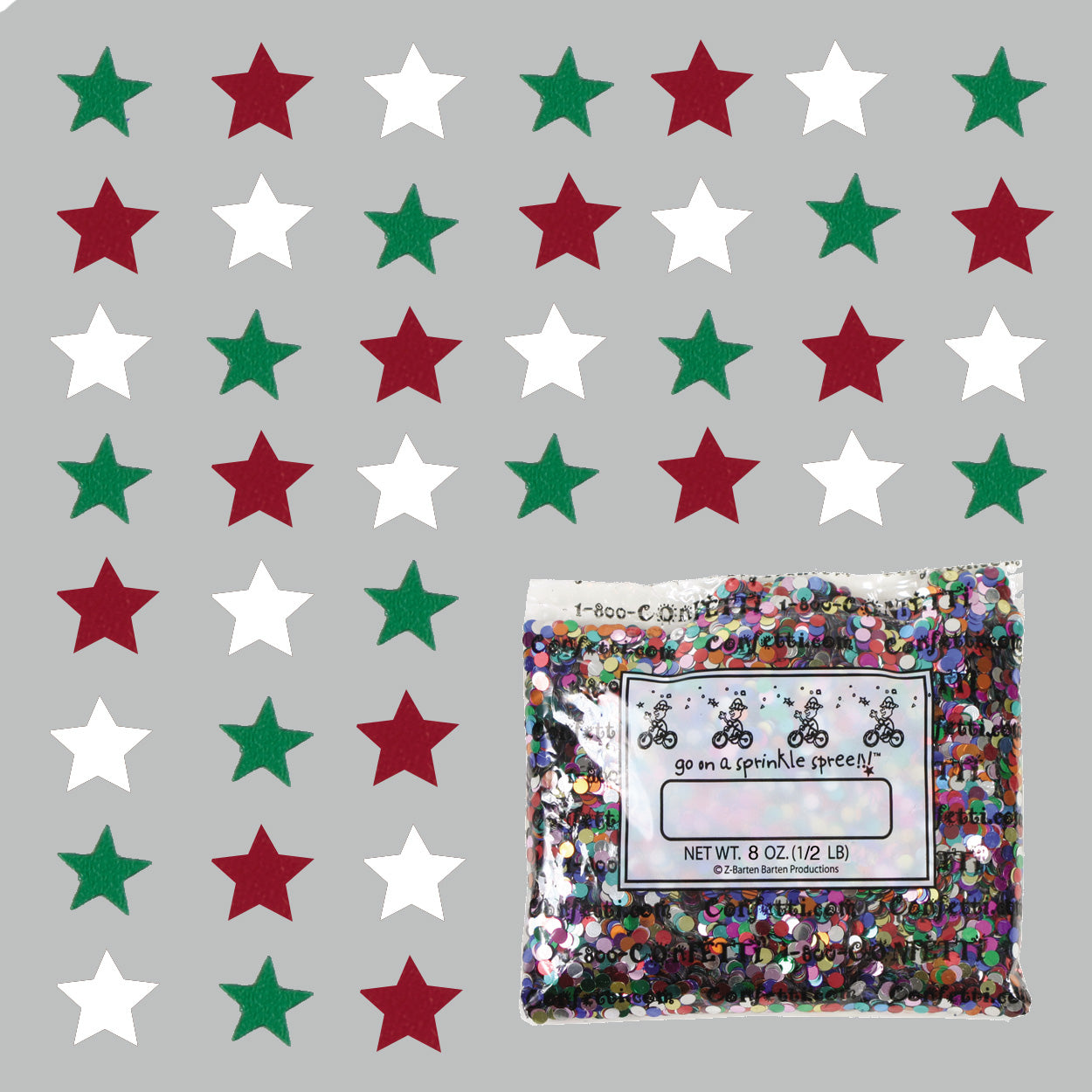 Confetti Star 1/4" Christmas Mix 