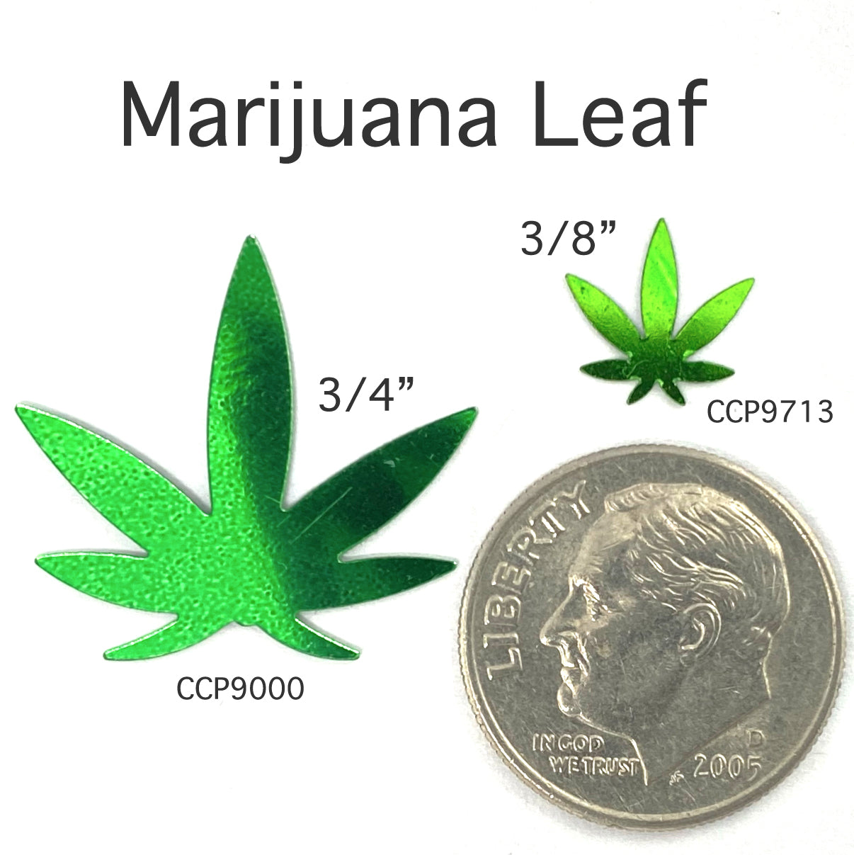 Confetti - Marijuana Leaf 3/4"