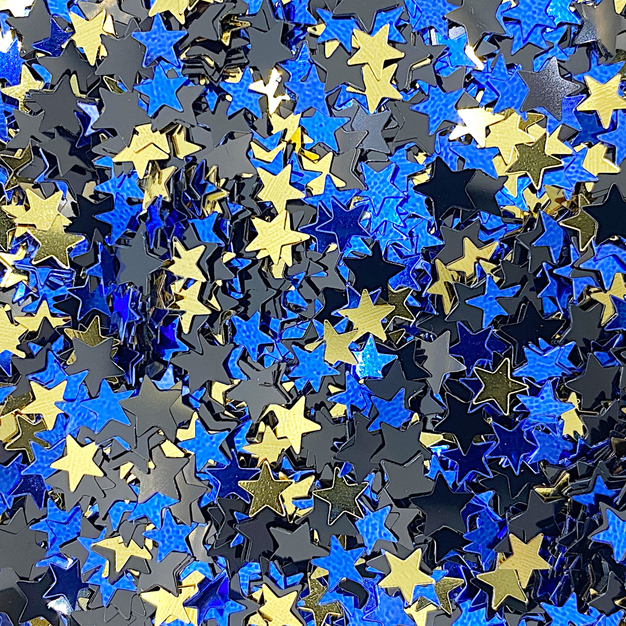 WC Stars 1/4" Black, Blue Dark, and Gold