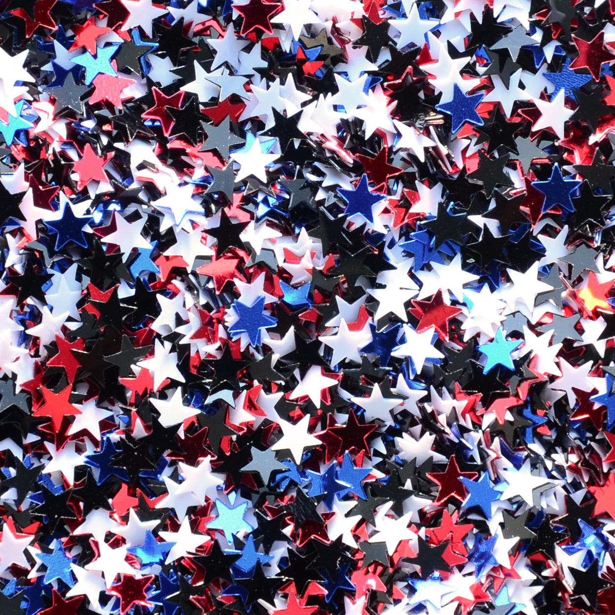 WC Stars 1/4" Black, Blue Dark, Red and White