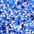 WC Stars 1/4" Blue Dark and White