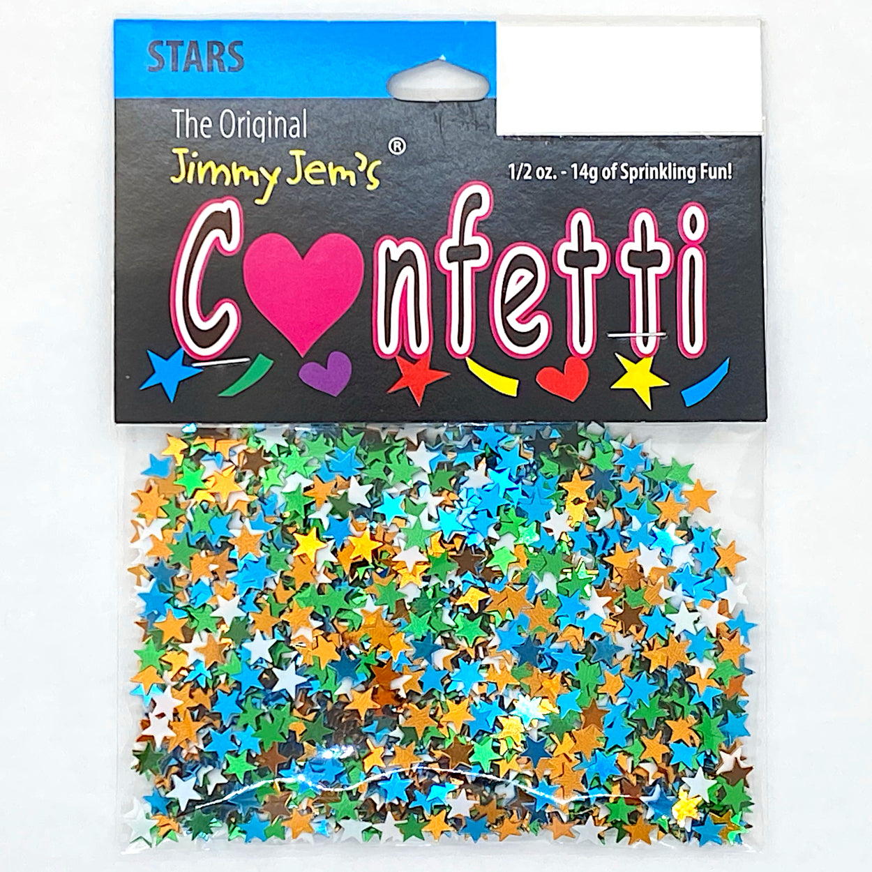 WC Stars 1/4" Blue Light, Green, Orange and White