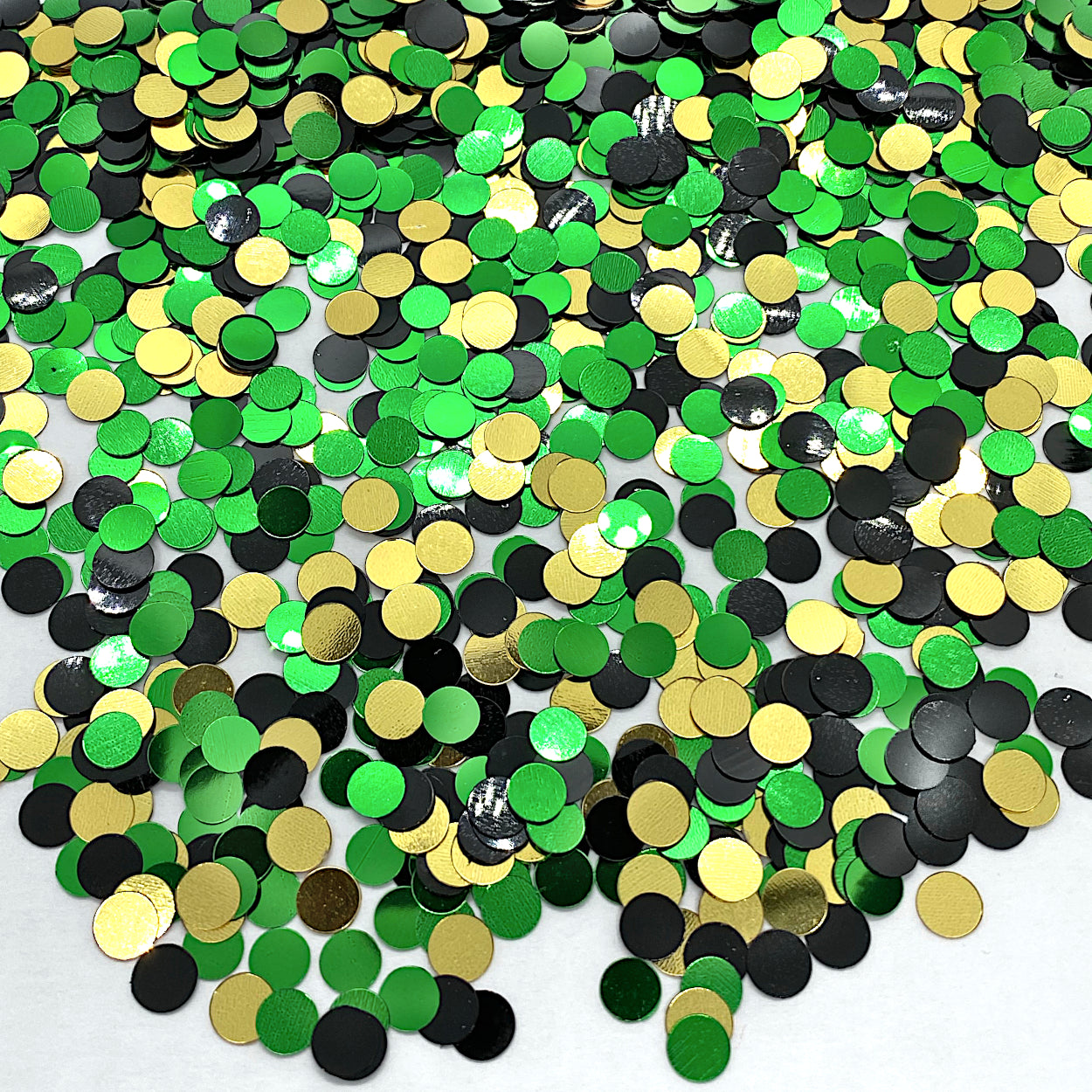 WC Circles 1/4" Black, Gold and Green