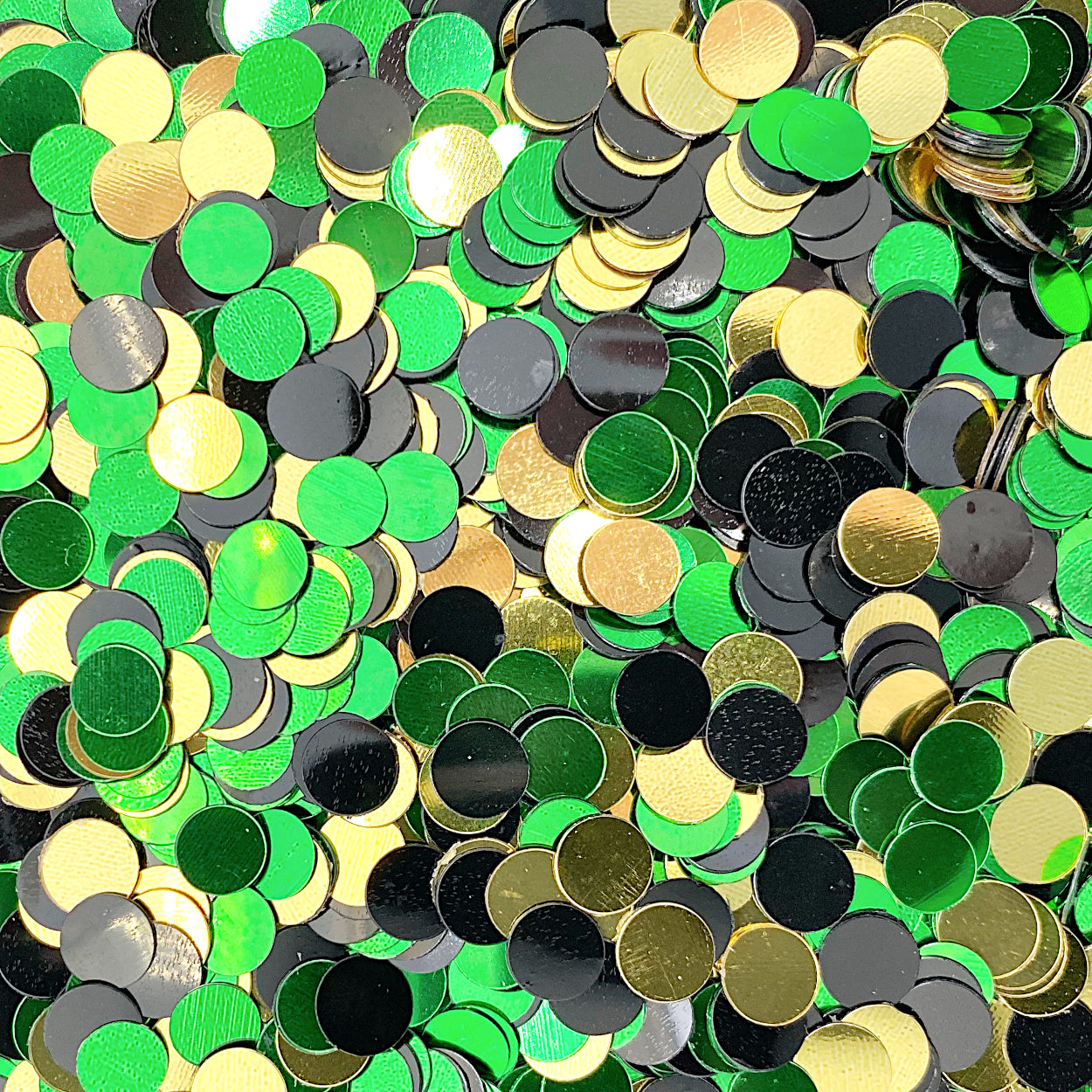 WC Circles 1/4" Black, Gold and Green