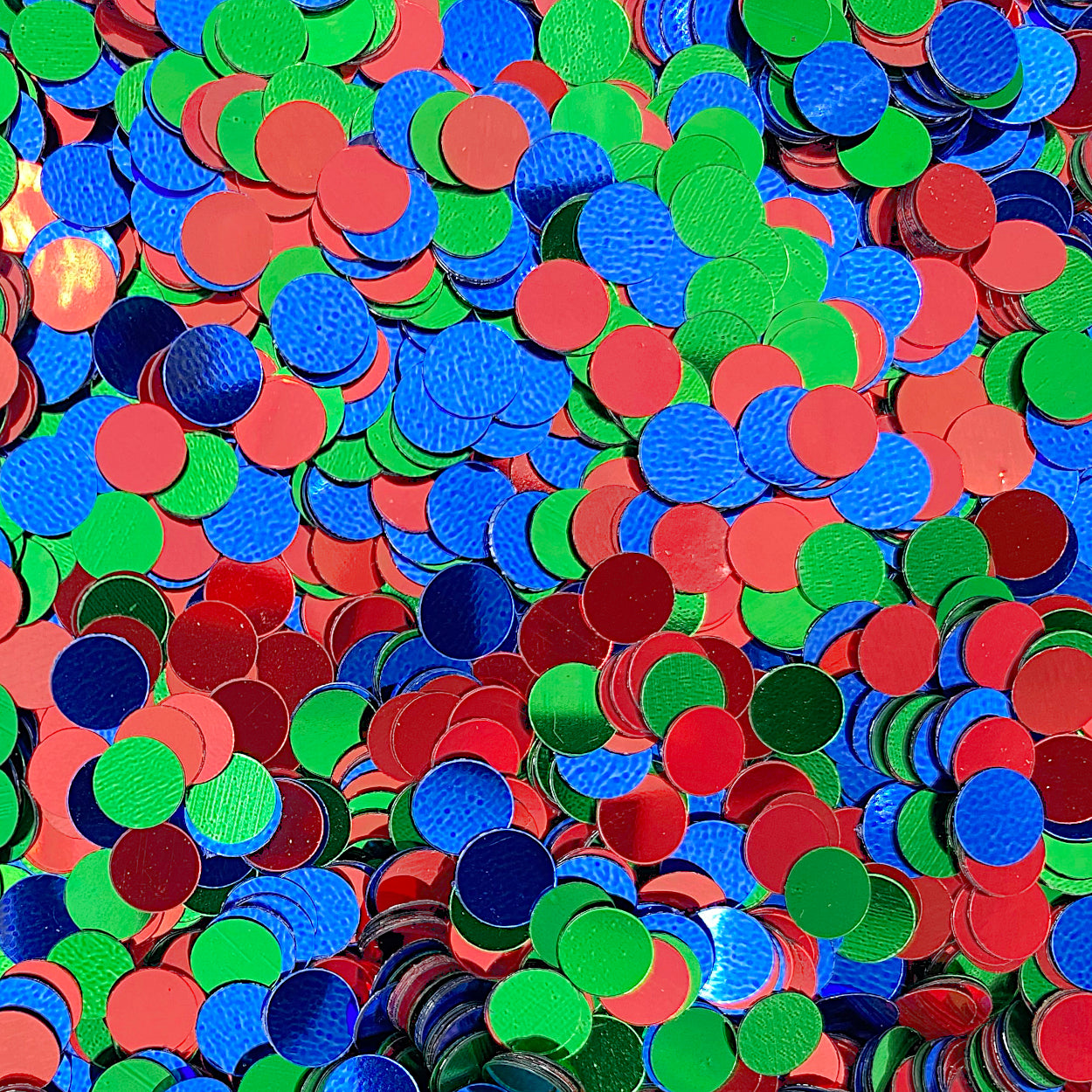 WC Circles 1/4" Blue Dark, Green and Red