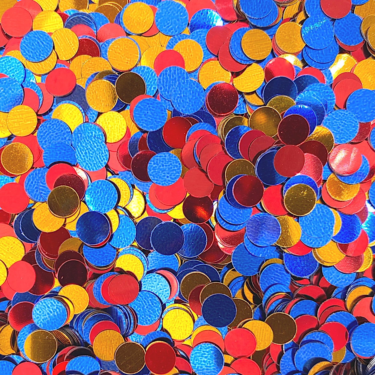 WC Circles 1/4" Blue Dark, Orange and Red