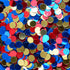 WC Circles 1/4" Blue Dark, Red and Yellow