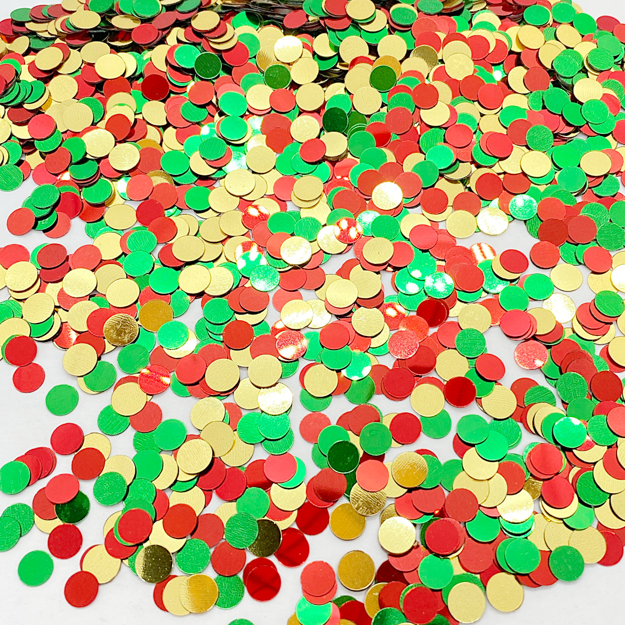 WC Circles 1/4" Gold, Green and Red