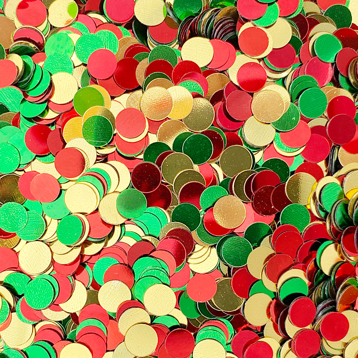 WC Circles 1/4" Gold, Green and Red