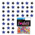 Confetti Star 1/4" Black, Blue Royal