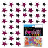 Confetti Star 1/4" Black, Fuchsia