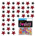 Confetti Star 1/4" Black, Red